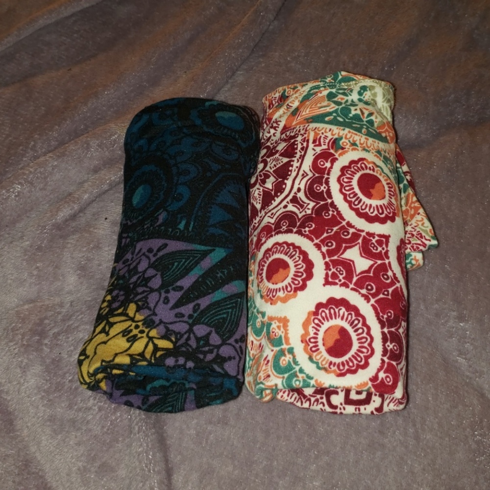 2 pack lularoe 0s doby owl print leggings
